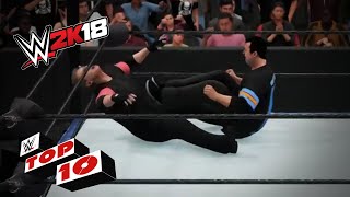 Jawdropping Dropkicks WWE 2K18 Top 10 [upl. by Zoie140]