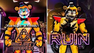 FNAF Security Breach  RUIN DLC  ALL ENDINGS  Full Game Walkthrough  No Commentary [upl. by Aramoj]