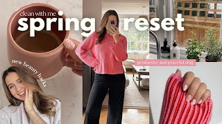 SPRING RESET 2024 🌷clean with me productive vlog [upl. by Aeirdna]