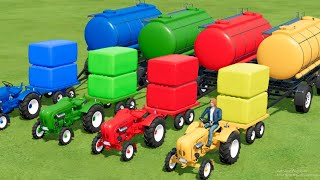 WATER TANKERS TRANSPORT WITH MINI TRACTOR IN FS22  FARMING SIMULATOR 22 [upl. by Linzy303]