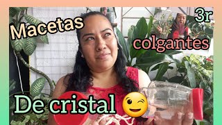 Como hacer macetas colgantes con botellas recicladas de cristal o vidrio [upl. by Carlstrom]