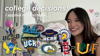 college decision reactions vlog  my stats and ecs ucs cal states and privates [upl. by Adnalahs]