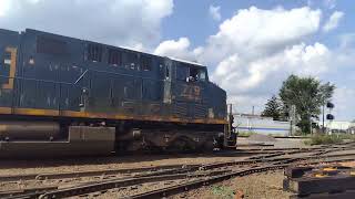 CSX B775 Power Move with a friendly crew [upl. by Aihsetal636]