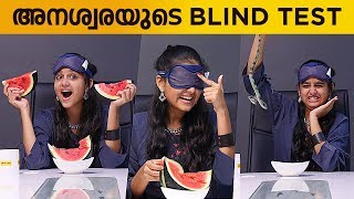 Anaswara Rajan in a Blind Test  Blindfold Games  Aadhyarathri Movie Episode 7 [upl. by Nena802]