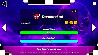 Geometry Dash  quotDeadlockedquot with All Coins [upl. by Festa504]