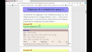 Lecture 48  Subgroups Of A Multiplicative Group  Implemented In Rust [upl. by Oer68]