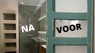 Badkamer renovatie voor en na kort maar krachtig [upl. by Rovelli]