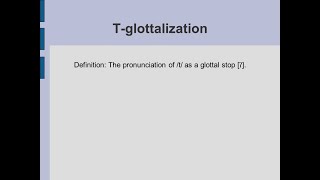 Tglottalization [upl. by Peirce]