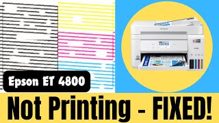 Epson ET 4800 4700 2700 amp 2720 NOT PRINTING Color Black amp Blank Pages  Printhead Cleaning FIX [upl. by Enaid]