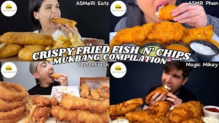 ASMR  CRISPY FRIED FISH N CHIPS MUKBANG COMPILATION  FAST FOOD EATING SHOW  CRUNCHY MUKBANG [upl. by Llennoj971]