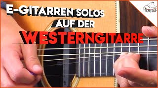 5 EGitarren Rock Solos auf der Westerngitarre gespielt [upl. by Bo]