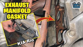 How To Replace Exhaust Manifold Gasket  Kia Rio Andy’s Garage Episode  460 [upl. by Sirapal]