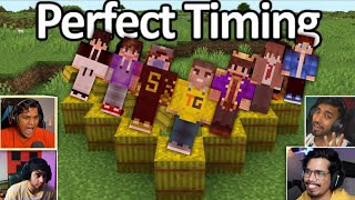 Perfect timing moments in Minecraft 🔴 techno gamerz gamerfleetsmartypie live Insaan mythpat bbs [upl. by Sneed34]