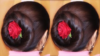 Elegant Wrapped 💐Low Bun Hairstyle  Perfect for Any Occasion  Cute Simple and Easy HairStyle Girl [upl. by Sven]