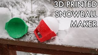 3D Printed Snowball Maker Mold your own snowball [upl. by Eba88]