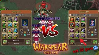 Warspear Online  Chikako Vs Vladeath  pro ranger from EuEmerald [upl. by Eissahc]