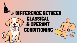 DIFFERENCE BETWEEN CLASSICAL AND OPERANT CONDITIONING Pavlov and Skinner CBSECTET [upl. by Mchenry]