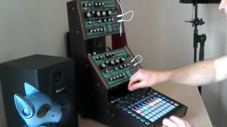 dreadbox erebus x 2  novation circuit [upl. by Latterll695]