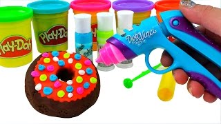 Play Doh Vinci How To Make Dippin Dots Donuts Surprise SpongeBob Hello Kitty Louie [upl. by Raffaello]