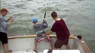 Matt Stober Jr is pictured with the big Ray he caught [upl. by Topping]