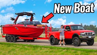 Dually Ford Ranger Tows my New Wake Boat 10000 LBS [upl. by Chavez]