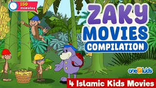 Zaky Movies Compilation  4 Islamic Kids Movies  150 Minutes [upl. by Hilly]