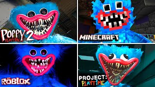 Evolution of Huggy Wuggy in all games  Project Playtime Minecraft Roblox Poppy playtime 2 [upl. by Cruz]