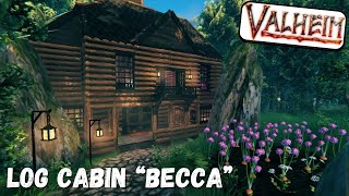 Built A House In The Woods Called Becca In Valheim  TimeLapse Gameplay Build [upl. by Neeluqcaj]