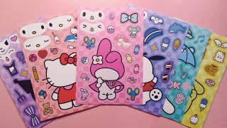 Sticker Play Decorate with sticker book sanrio my melodyhello kittykuromicinnamoroll [upl. by Linden3]