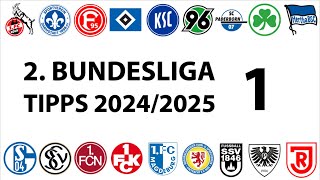 Bundesligatipps 2Liga  1Spieltag  Saison 20242025 [upl. by Telford224]