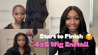 I Installed A 4x6 Closure Wig Hair Tutorial [upl. by Ryle85]