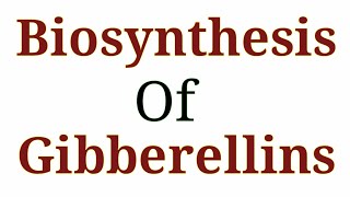 Biosynthesis Of Gibberellins In Plants  Lec 41  Plant Physiology [upl. by Asereht]