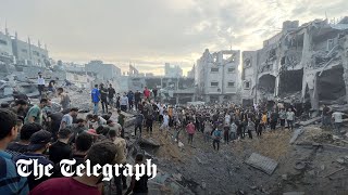 Israel airstrike targeting Gaza refugee camp kills Hamas commander [upl. by Uird271]