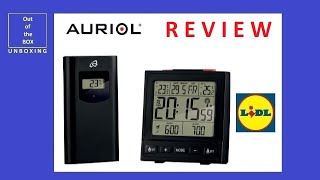 Auriol RadioControlled Temperature Station HG05686ADCF HG05686BDCF REVIEW Lidl 433MHz 100 m [upl. by Aber]