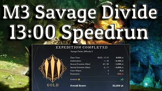 M3 Savage Divide  1300 Speedrun  SpearGA POV  New World Season 3 [upl. by Ainek]