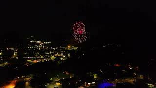 Brevard NC fireworks finale 2024  Drones POV [upl. by Chev929]