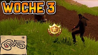 SCHATZKARTE SALTY SPRINGS Fortnite Woche 3 Schatzsuche Battle Pass Season 4 deutsch [upl. by Rozele]