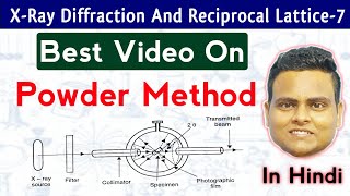 Powder Method In X Ray Diffraction  XRay Diffraction Methods  Solid State Physics In Hindi [upl. by Getraer]