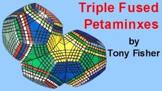 TRIPLE FUSED PETAMINXES  Insane Rubiks Cube type twisty puzzle [upl. by Acemahs]