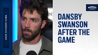 Dansby Swanson on accountability after Cubs loss [upl. by Ynohtna]