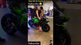 😰H2r vs yamah r15 in exhaust sound😱💫 bikerider ytshorts viralshort [upl. by Odlanar]