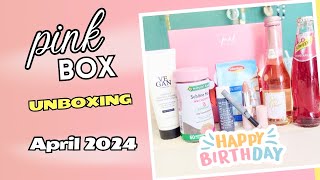 GUTE LAUNE garantiert🥳🤩 PINK Box April 2024  Geburtstagsbox unboxing  Let´s celebrate [upl. by Galven]