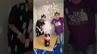 🥤💥coke vs 300mentos Shorts [upl. by Amehsyt]