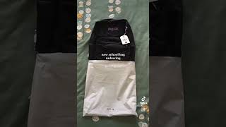 new school bag unboxing jansport schoolbag koffiibean [upl. by Tireb]