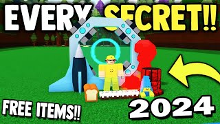 EVERY 2024 SECRET Free items  Build a Boat for Treasure ROBLOX [upl. by Latreece]