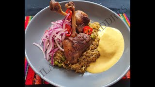 🇵🇪 ARROZ CON PATO  PAPA A LA HUANCAINA  DUCK WITH RICE  COMIDA PERUANA  🇬🇧 INGLATERRA [upl. by Asenev340]