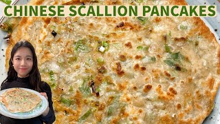 Easy Flaky Chinese Scallion Pancakes 葱油饼  Happy Lunar New Year 🧧Scallion Pancakes Recipe [upl. by Peskoff190]