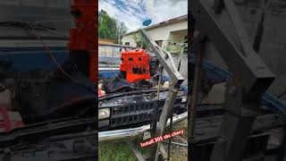 Installing 305 sbc on Chevy c10 mechanic cammed builtnotbought classic automobile garage [upl. by Ellwood]