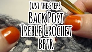 Back Post Treble Crochet BPtr  Just The Steps Crochet [upl. by Adnek349]