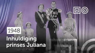 Abdicatie koningin Wilhelmina en inhuldiging prinses Juliana 1948 [upl. by Anertak]